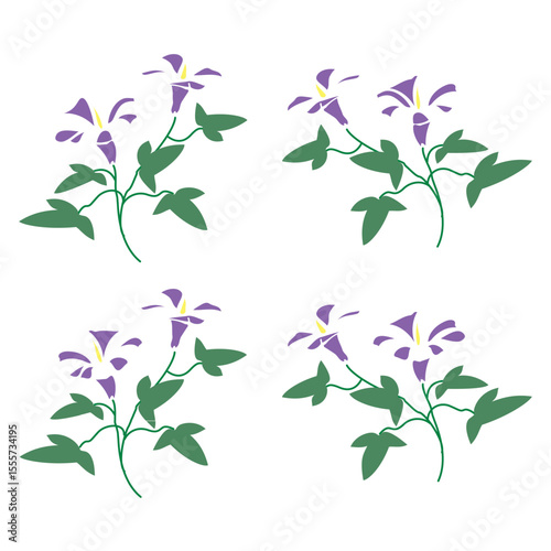 Watercolor floral bouquet illustration set. Hydrangea myosotis rose peony blue white flowers, green leaves branches collection