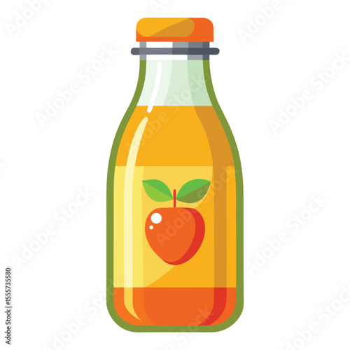 Apple juice in bottle