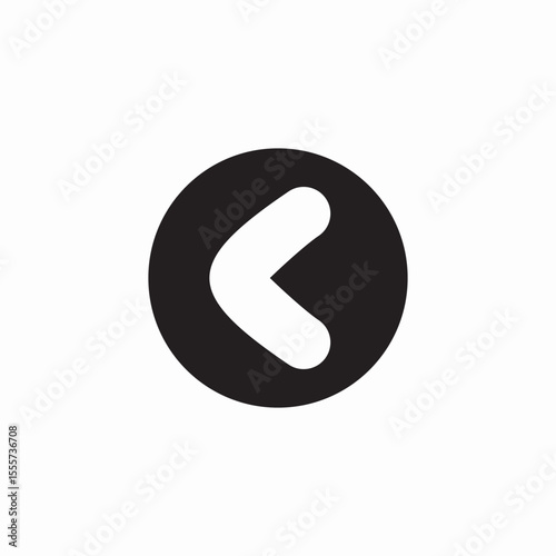 back direction arrow icon sign vector