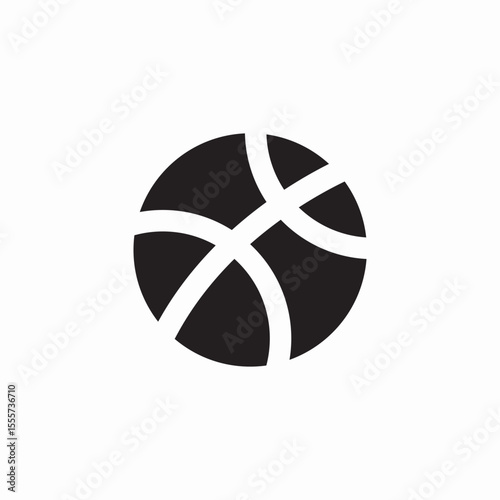 basketball sports ball icon sign vector