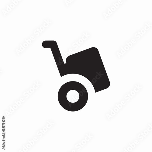 cargo trolley icon sign vector