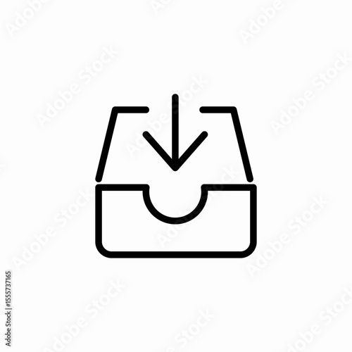 inbox receiving icon sign vector