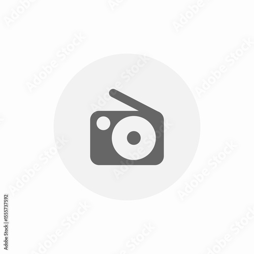 music radiophone icon sign vector