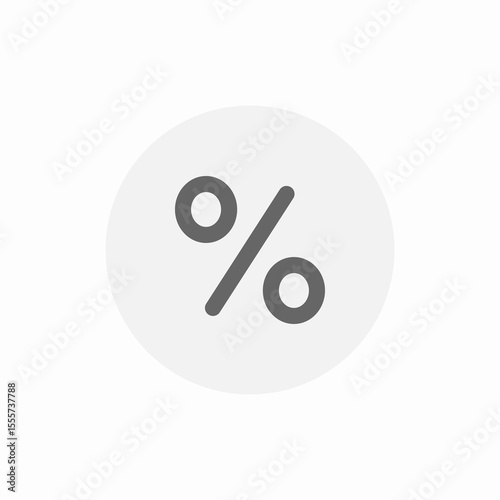 percent amount icon sign vector