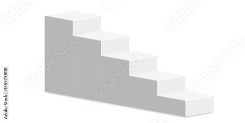 Stairs podium stage vector, symbolizing ascent, progress, and achievement. Ideal for presentations, awards ceremonies, business success, or educational milestones.