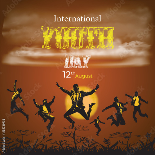 Gradient international youth day instagram posts collection