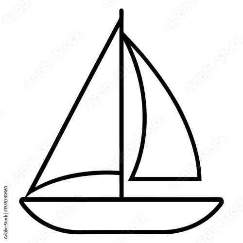 sailboat on white background