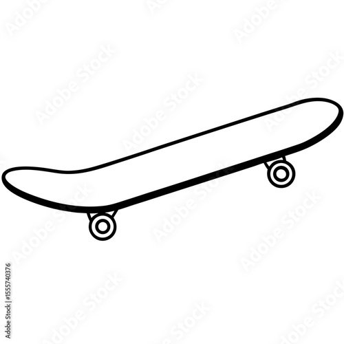 skateboard on white background