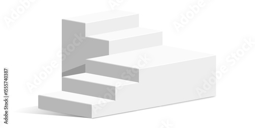 Stairs podium stage vector, symbolizing ascent, progress, and achievement. Ideal for presentations, awards ceremonies, business success, or educational milestones.