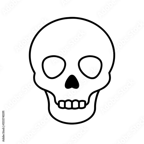 human skull isolated on white