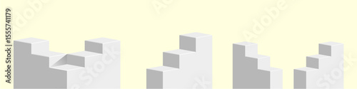 Stairs podium stage vector, symbolizing ascent, progress, and achievement. Ideal for presentations, awards ceremonies, business success, or educational milestones.