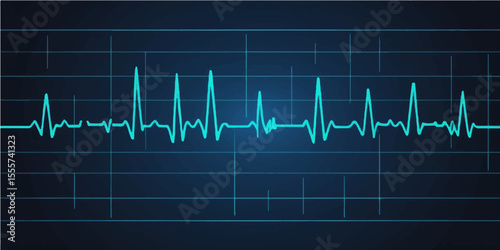 ECG monitor displaying a green heartbeat wave, illustrating health and medical technology