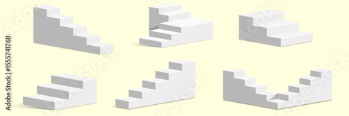Stairs podium stage vector, symbolizing ascent, progress, and achievement. Ideal for presentations, awards ceremonies, business success, or educational milestones.