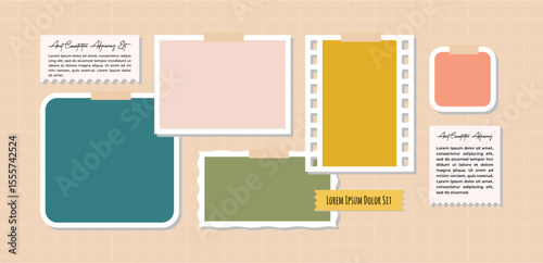 Pictures or photos frame collage layout abstract photo frames and digital photo wall template