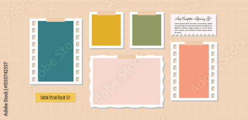 Pictures or photos frame collage layout abstract photo frames and digital photo wall template