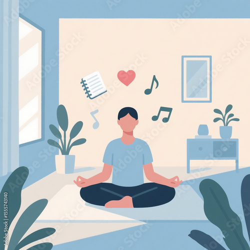 a man doing yoga
