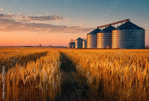 sunset in the field