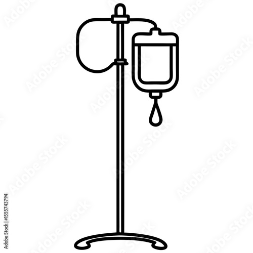 Hospital Drip Stand Illustration