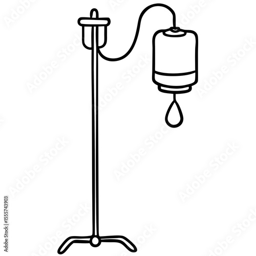 Hospital Drip Stand Illustration