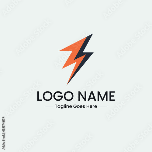 Free Download Vector art of orange lightning bolt isolated on white background conveys power and energy - GFXLoad