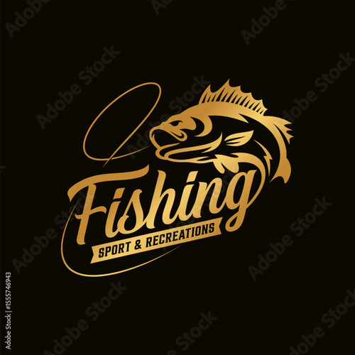 Fishing logo design template illustration. Sport fishing Logo Free Vector and Free SVG