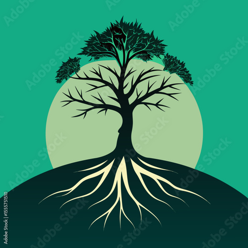 vector illustration of a tree