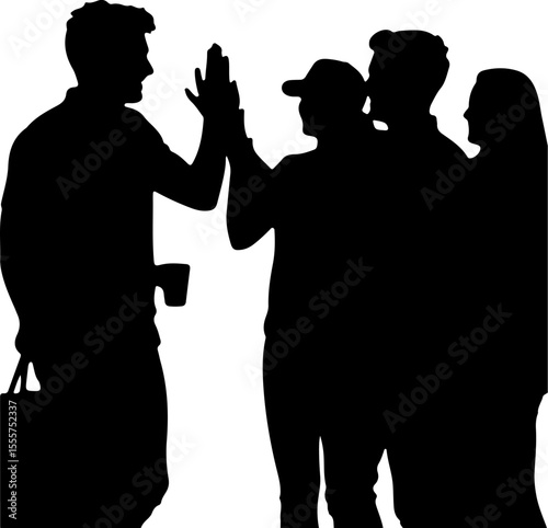 silhouettes of people to gather