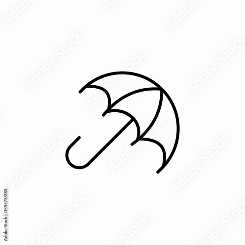 open umbrella protection icon sign vector