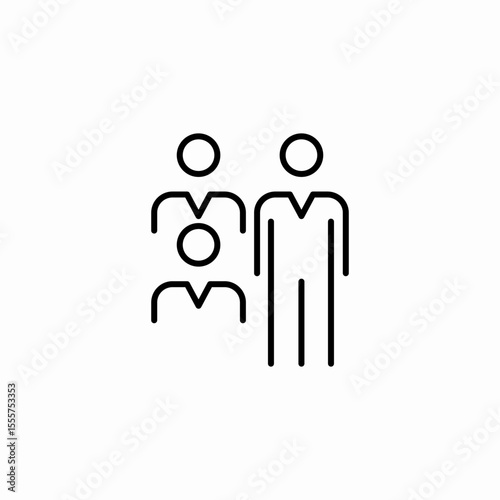 people standing together icon sign vector