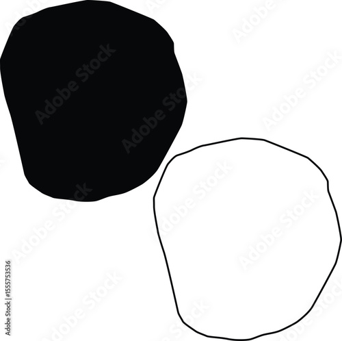 Map of Lake Denton Florida USA Silhouette Flat and Outline Design

