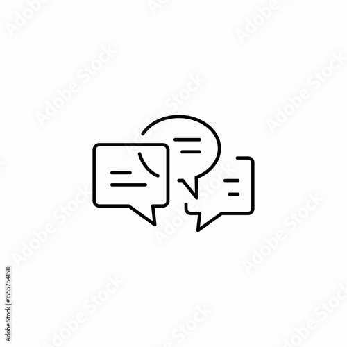 speech bubbles discussion icon sign vector