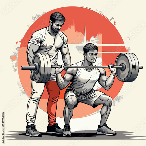 body builder che si allena allo squat 03