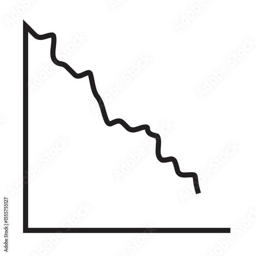 graph down icon design