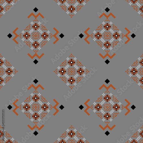 Geometric ethnic seamless pattern  design for carpet,curtain,clothing,fabric,wrapping paper,tiles,textiles,batik,texture and wallpaper.Vector background.