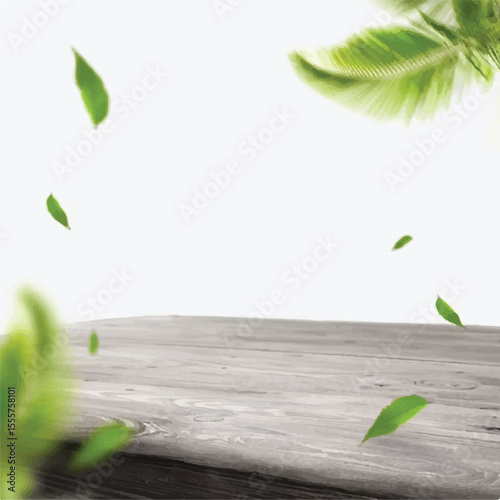 Free Nature Background Photo - 3D Nature Podium with Blurred Garden Background – High Quality Image - Natural Light Podium with Green Foliage – Free Product Mockup Photo - Free to Download