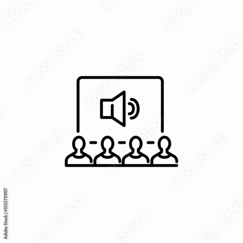 audience speaker audio icon sign vector