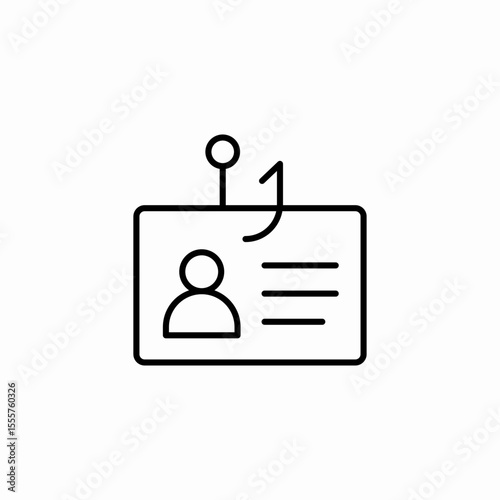 fishing identity theft icon sign vector