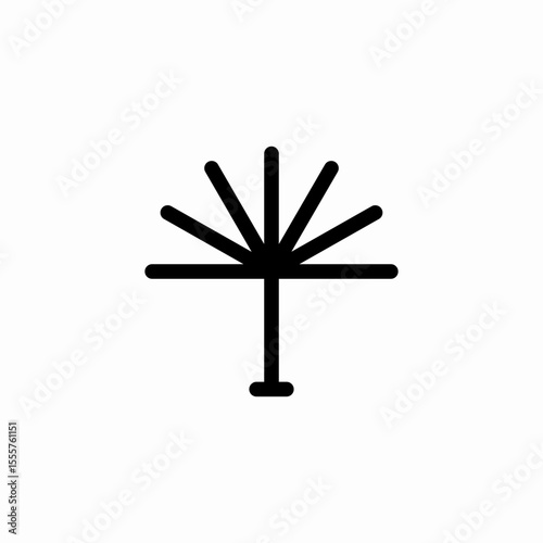 palm tree tropical icon sign vector