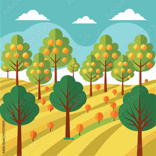 autumn landscape with trees
