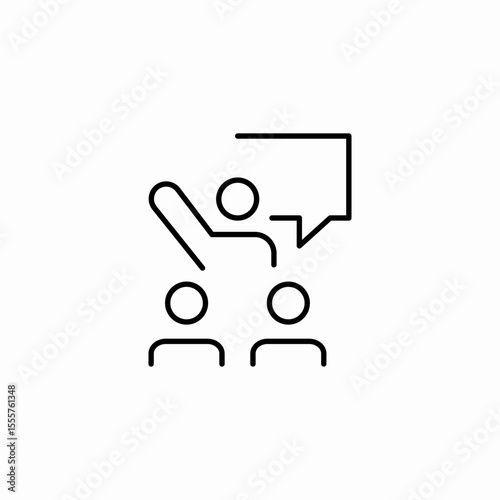 questioning audience engagement icon sign vector