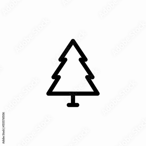 simple pine tree icon sign vector
