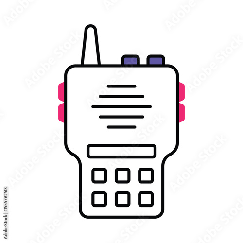 Smart Walkie Talkie Vector Filled outline illustration style icon. EPS 10 file