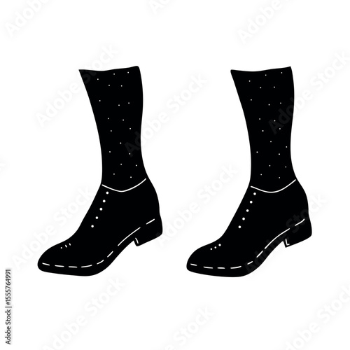 Stylized Legs with Sandals Design  