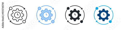 Consistency Icon Set Multiple Style. Designed In Outline, Blue, Glyph, Dual Tone