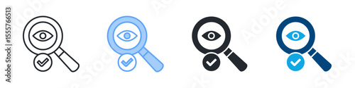 Transparency Icon Set Multiple Style. Designed In Outline, Blue, Glyph, Dual Tone