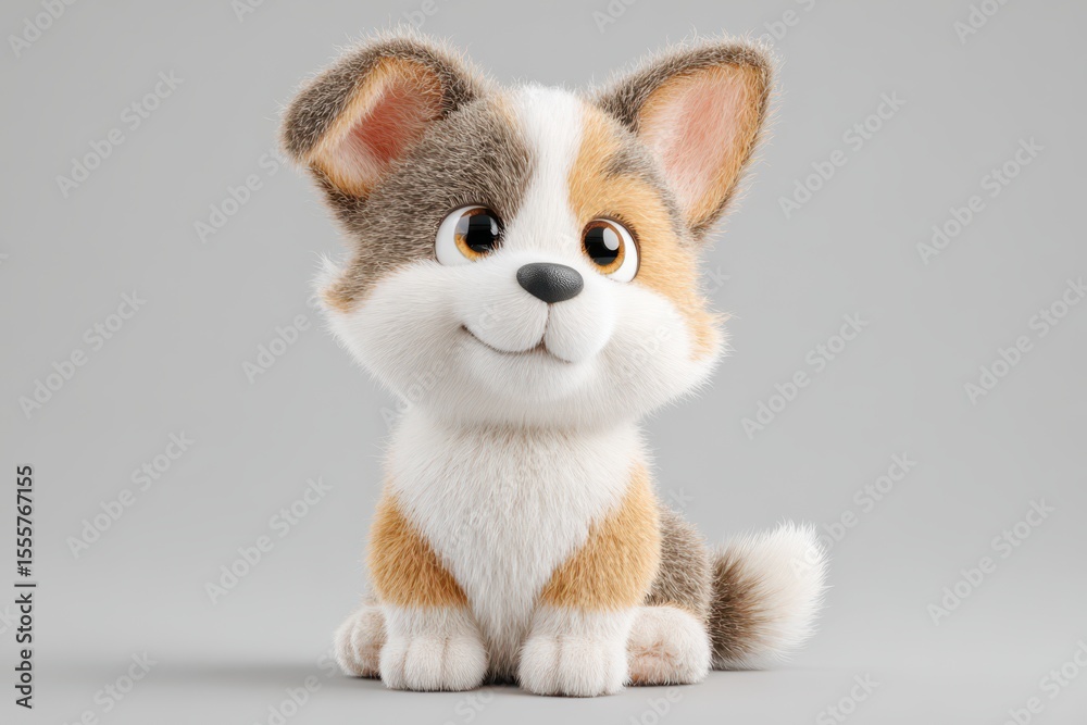 Obraz premium Cute cartoon dog banner