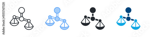Comparison Icon Set Multiple Style. Designed In Outline, Blue, Glyph, Dual Tone