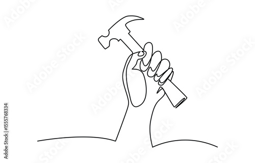 Graduation Cap Continuous One Line Art Illustration, Continuous Single line art drawing of graduation hat design vector illustration
