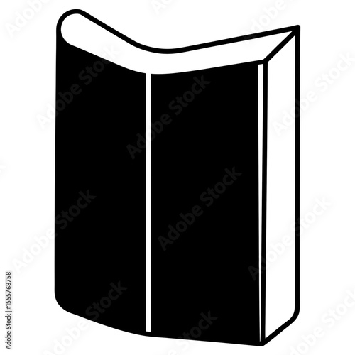blank book cover isolated