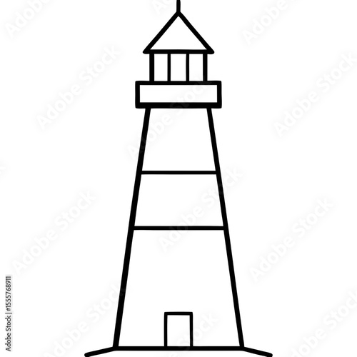 lighthouse on white background